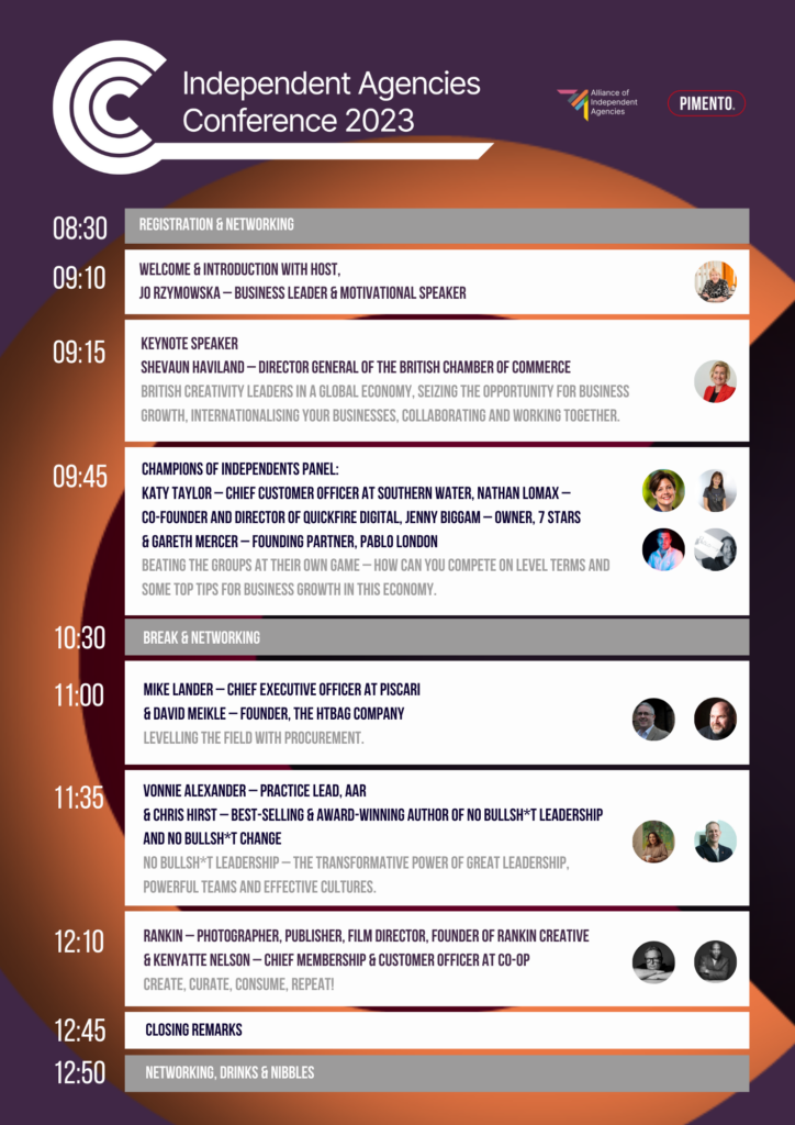 UK Independent Agencies Conference 2023 Agenda